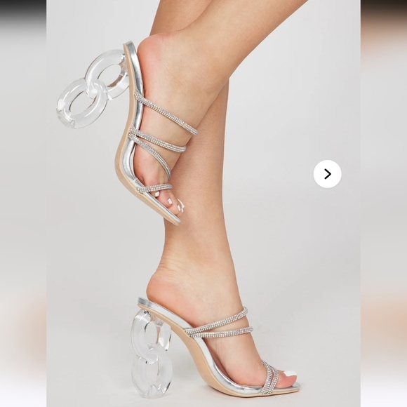 Fashion Nova Promise You Mules Silver Sz 9 - Picture 15 of 15